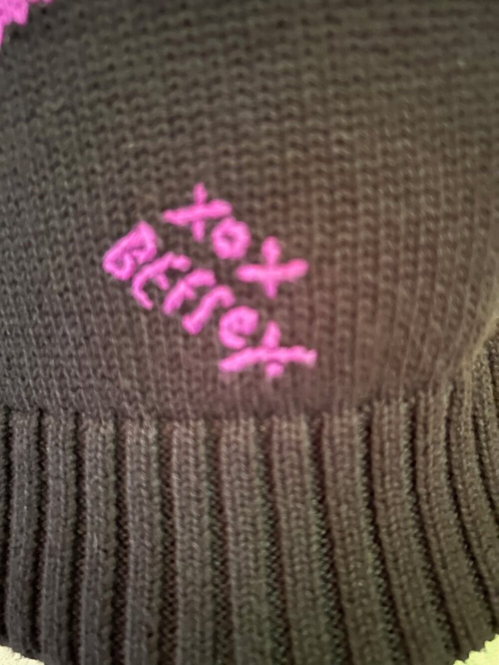 Betsey Johnson Marilyn Monroe Purple & Black Cropped Cardigan - Picture 4 of 11